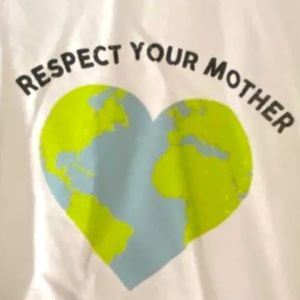 Respect Your Mother Earth Day Blouse Plus 2X NWT